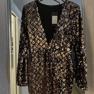 Gold, sequin cocktail/ Vegas dress